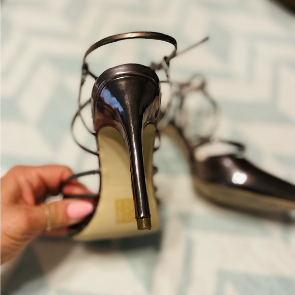 “Call it Spring” wrap Rose Gold metallic Sandal heel - Picture 6 of 10